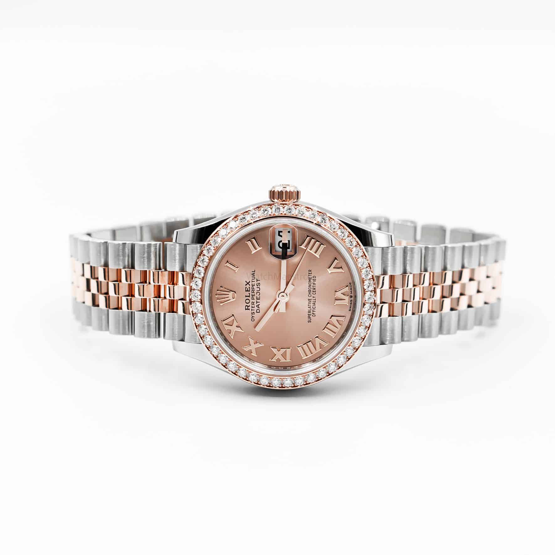 Rolex Lady-Datejust 28 Oystersteel, Everose gold and diamonds 279381RBR