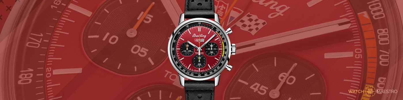 Breitling red dial watch