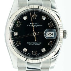 Rolex Date with diamonds