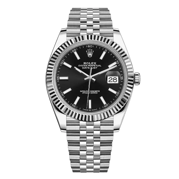 Rolex Datejust Black 41mm Fluted bezel