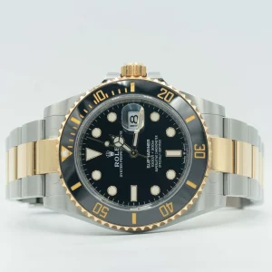 Rolex Submariner Two Tone Black Bezel