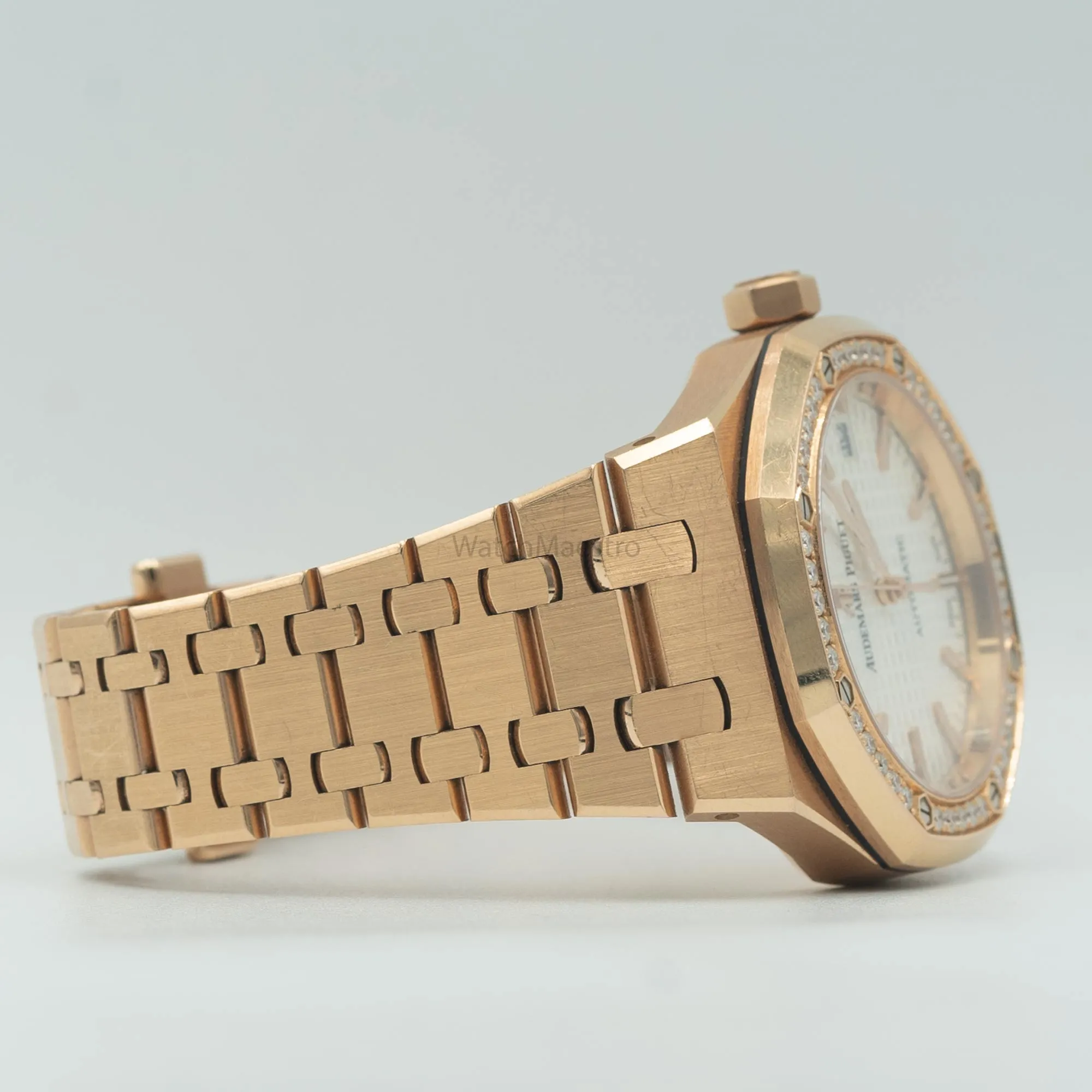 AP Royal Oak Rose Gold Diamond set bezel