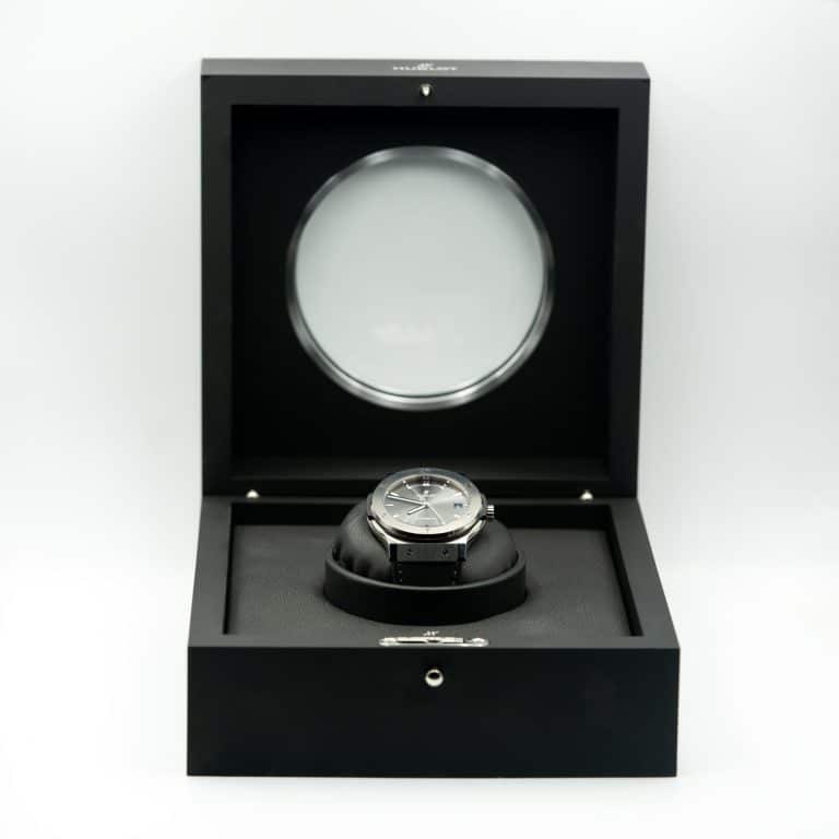 Hublot Classic Fusion Black Strap Racing Grey box