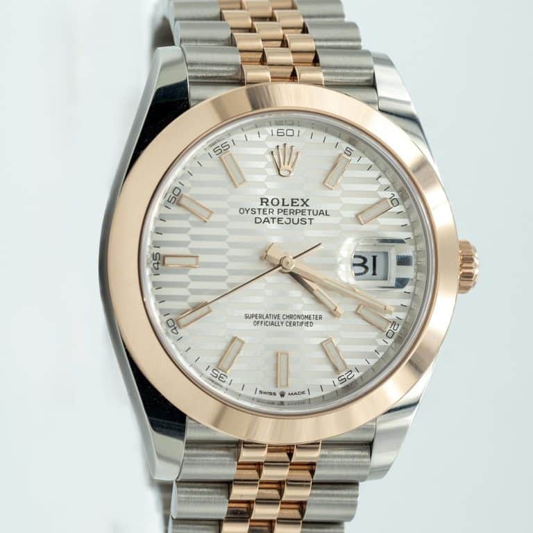 Rolex Datejust 41 White Motif Smooth bezel