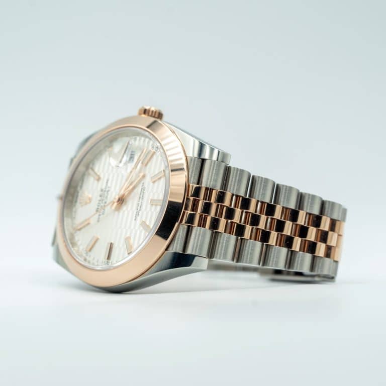 Rolex Datejust White Motif Rose Gold