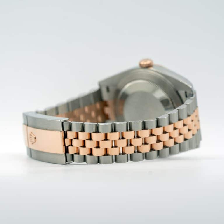 Rolex Datejust White Motif Two Tone Everose Jubilee