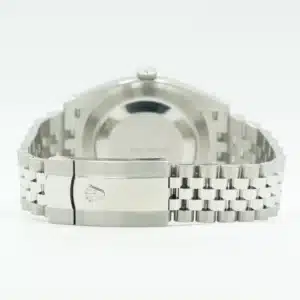 DJ41 Blue Motif steel jubilee bracelet