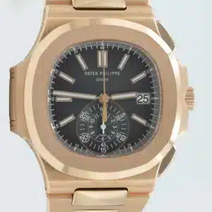 Patek 5980 1r black dial rose gold