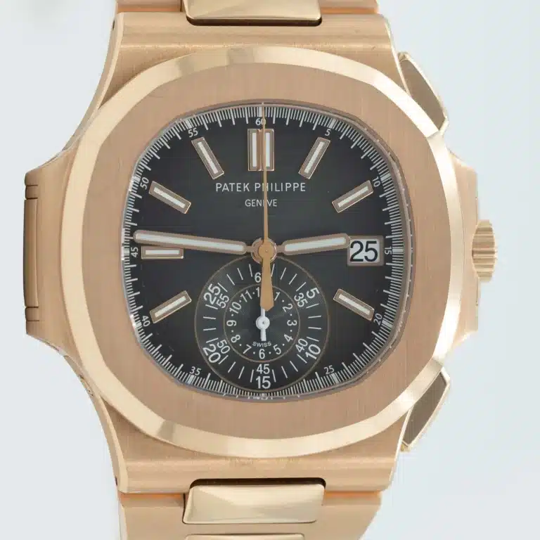 Patek 5980 1r black dial rose gold
