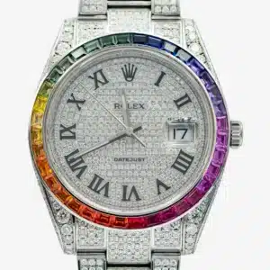 Rolex Datejust 41 rainbow bezel