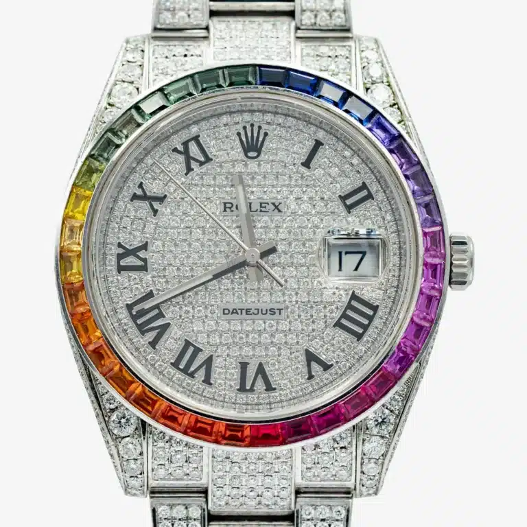Rolex Datejust 41 rainbow bezel