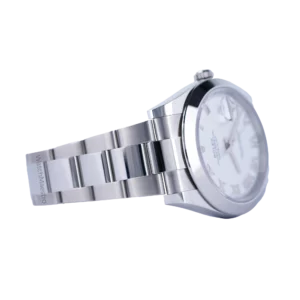 Rolex Datejust 41 White Roman New Smooth Bezel