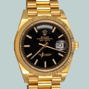 Rolex Day Date Yellow Gold Black Motif