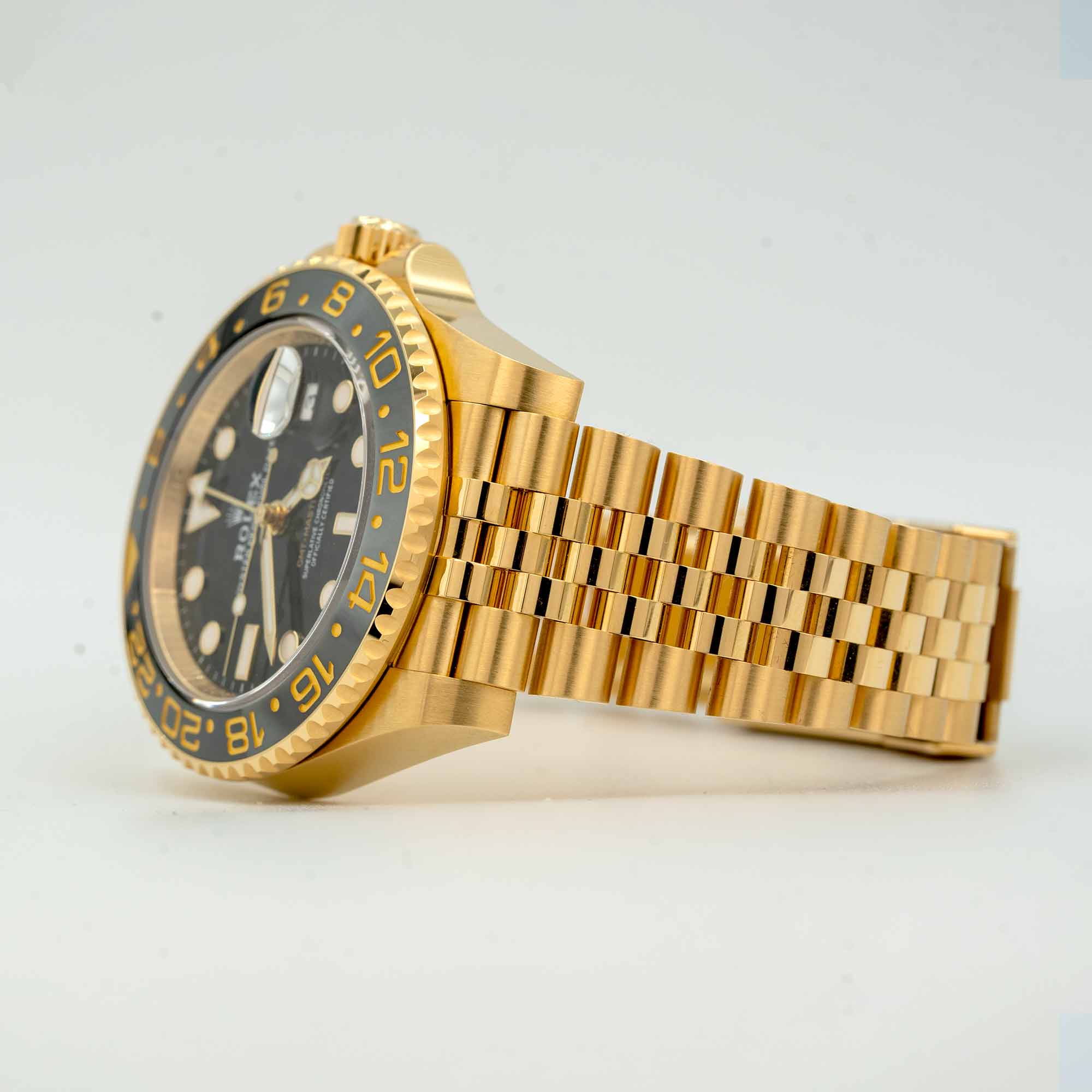 Rolex GMT Master II Black Dial Yellow Gold