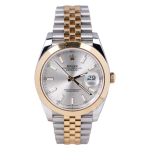 Datejust 41 Silver Dial Two Tone Jubilee bracelet & Yellow Gold Smooth Bezel