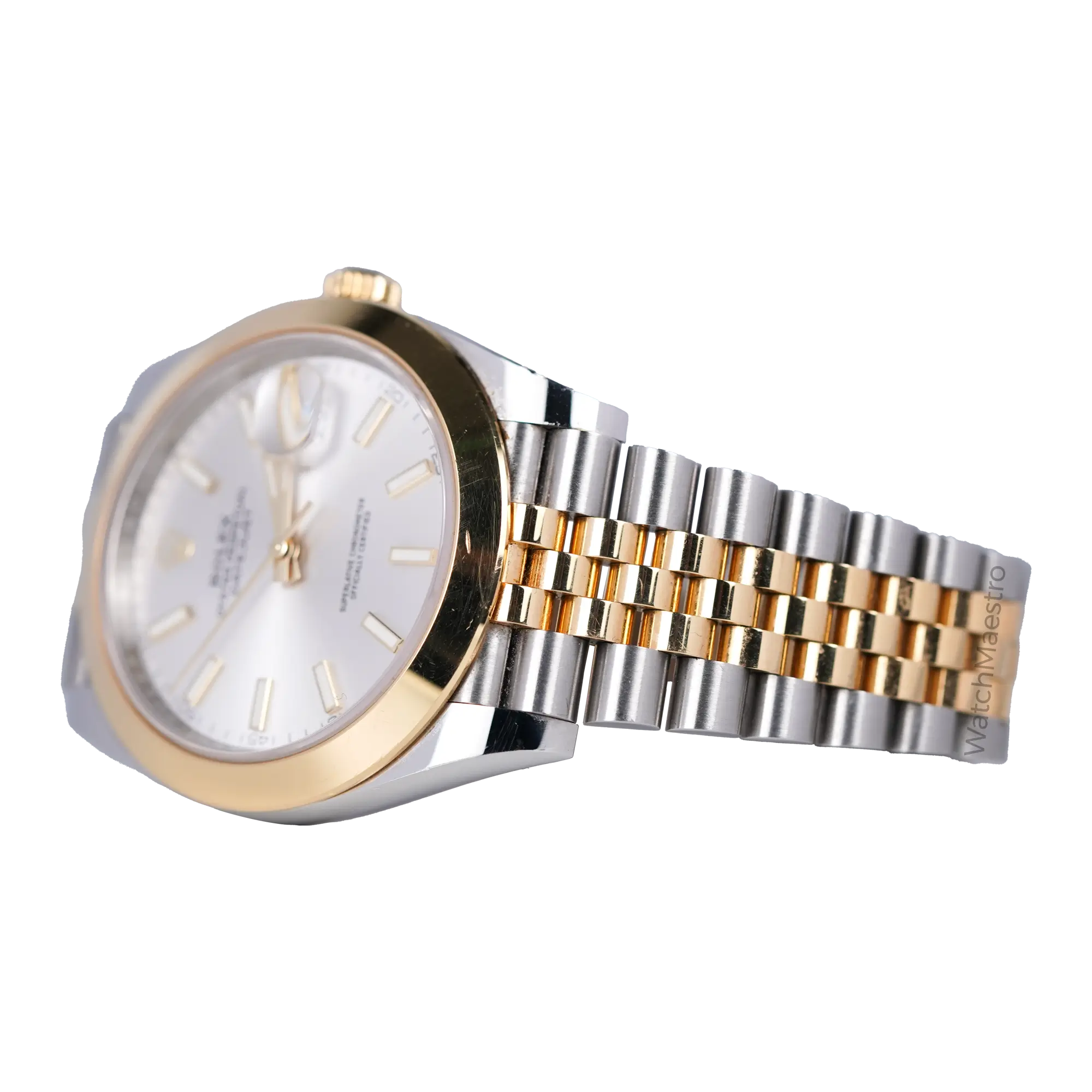Datejust 41 Silver Dial Two Tone Jubilee bracelet & Yellow Gold Smooth Bezel
