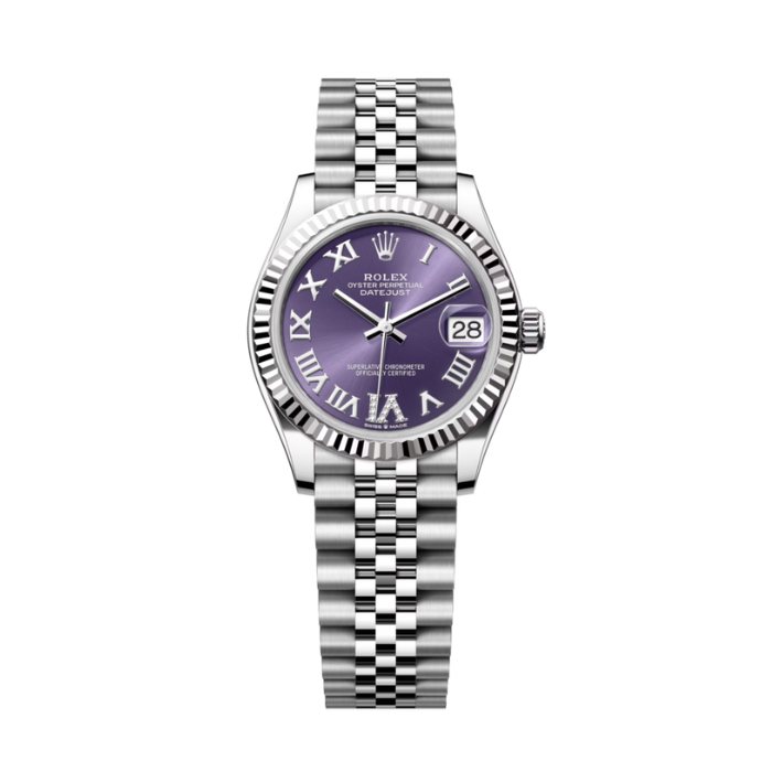 Rolex Datejust 31 Purple Roman Dial and Jubilee Bracelet