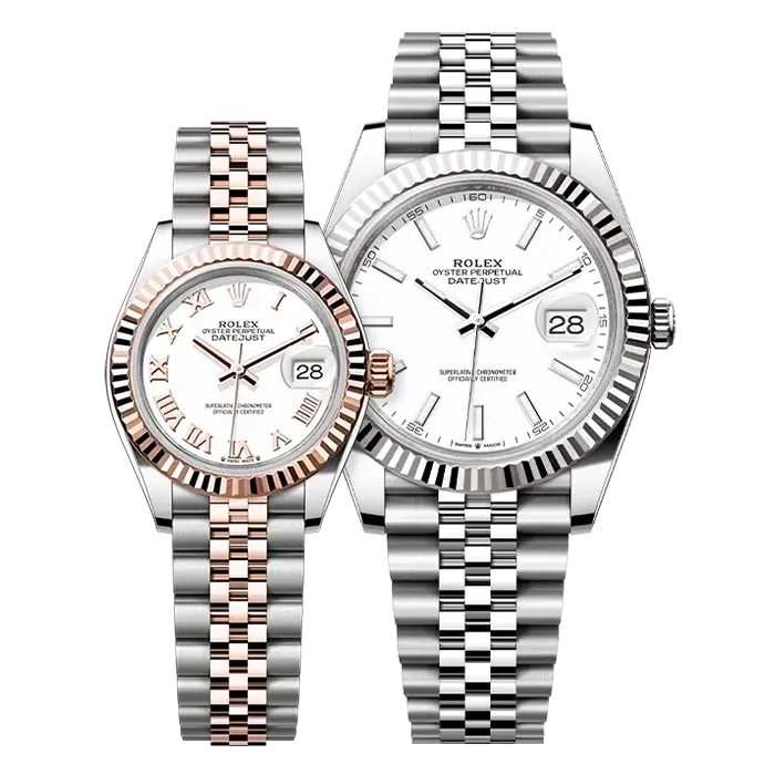 Rolex Datejust White Valentines Bundle