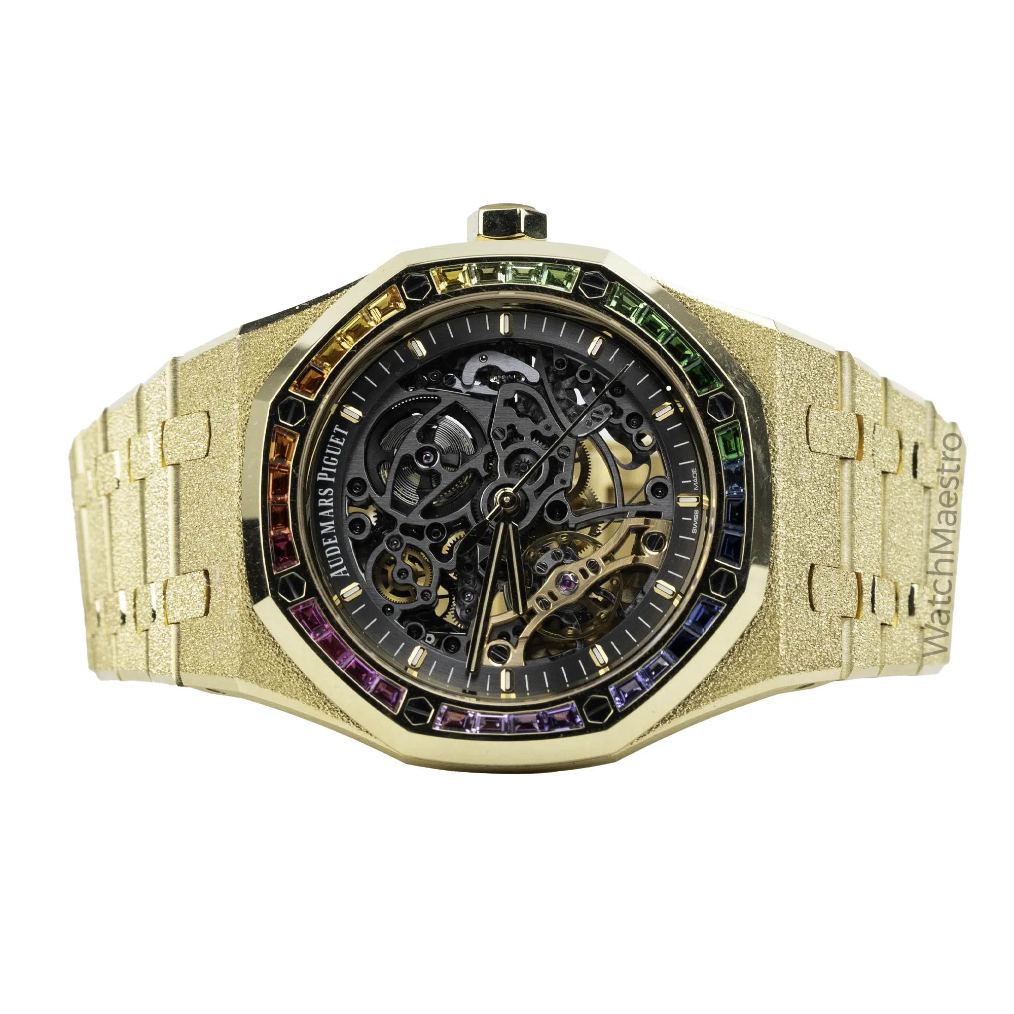 AP Royal Oak Frosted Gold Openworked Rainbow 10