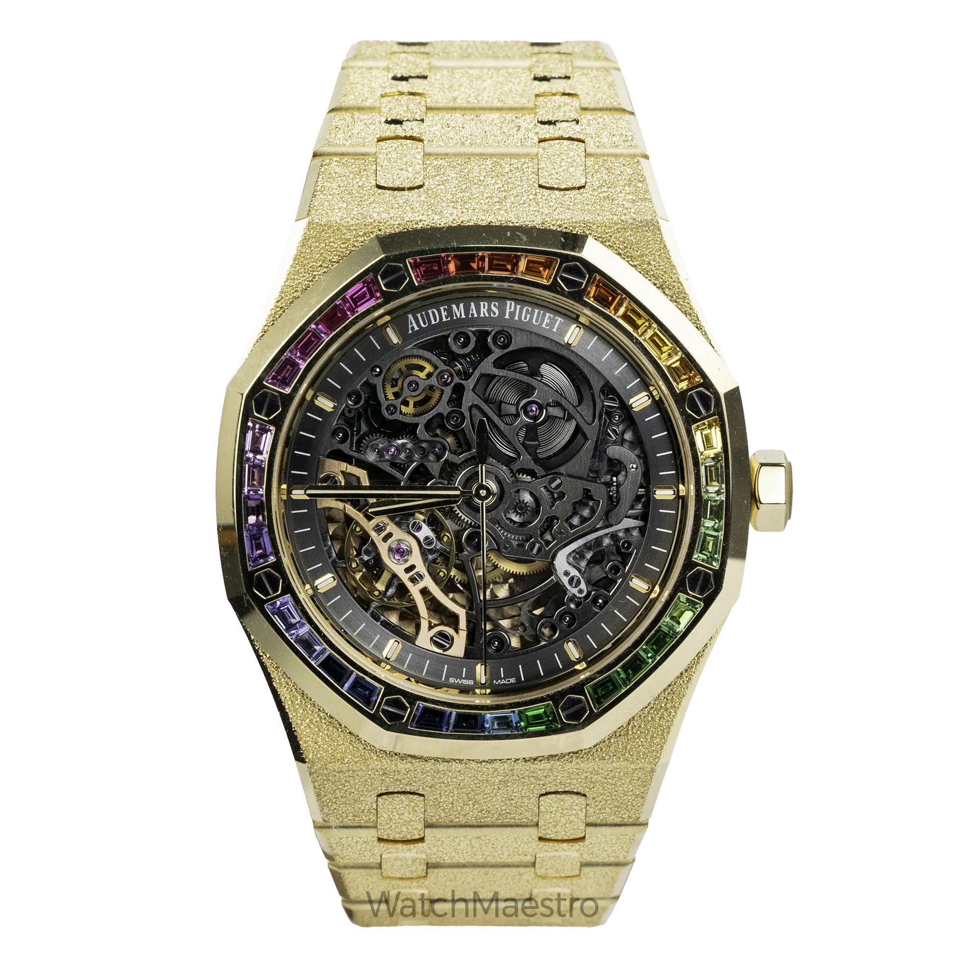 AP Royal Oak Frosted Gold Openworked Rainbow 9