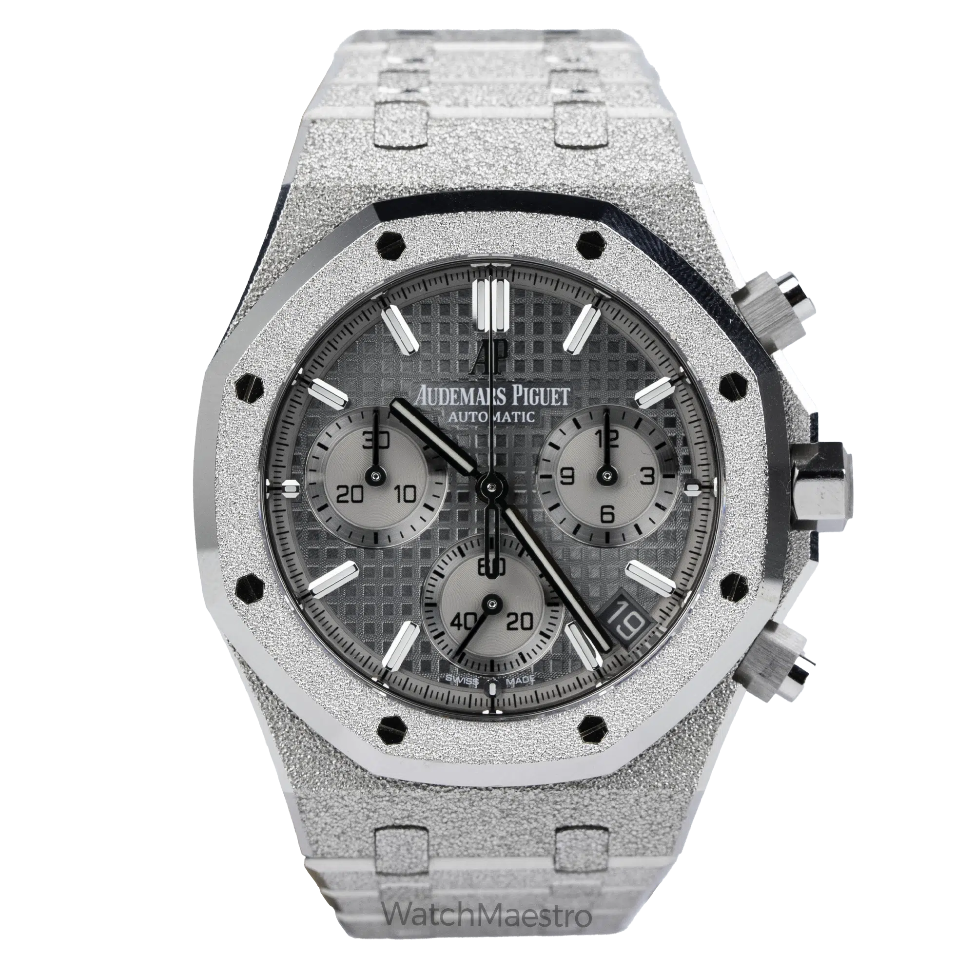 AP Royal Oak White Gold Chronograph Frosted (1)