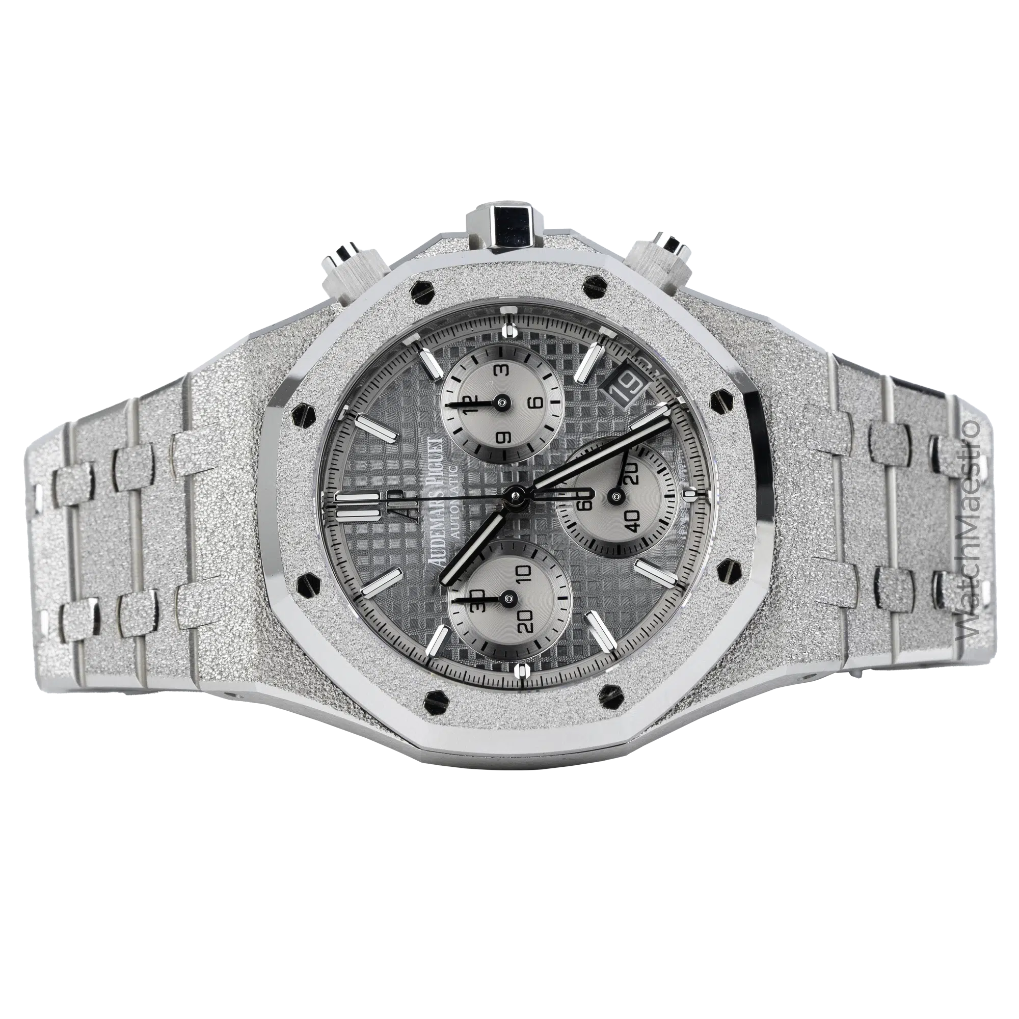AP Royal Oak White Gold Chronograph Frosted (2)