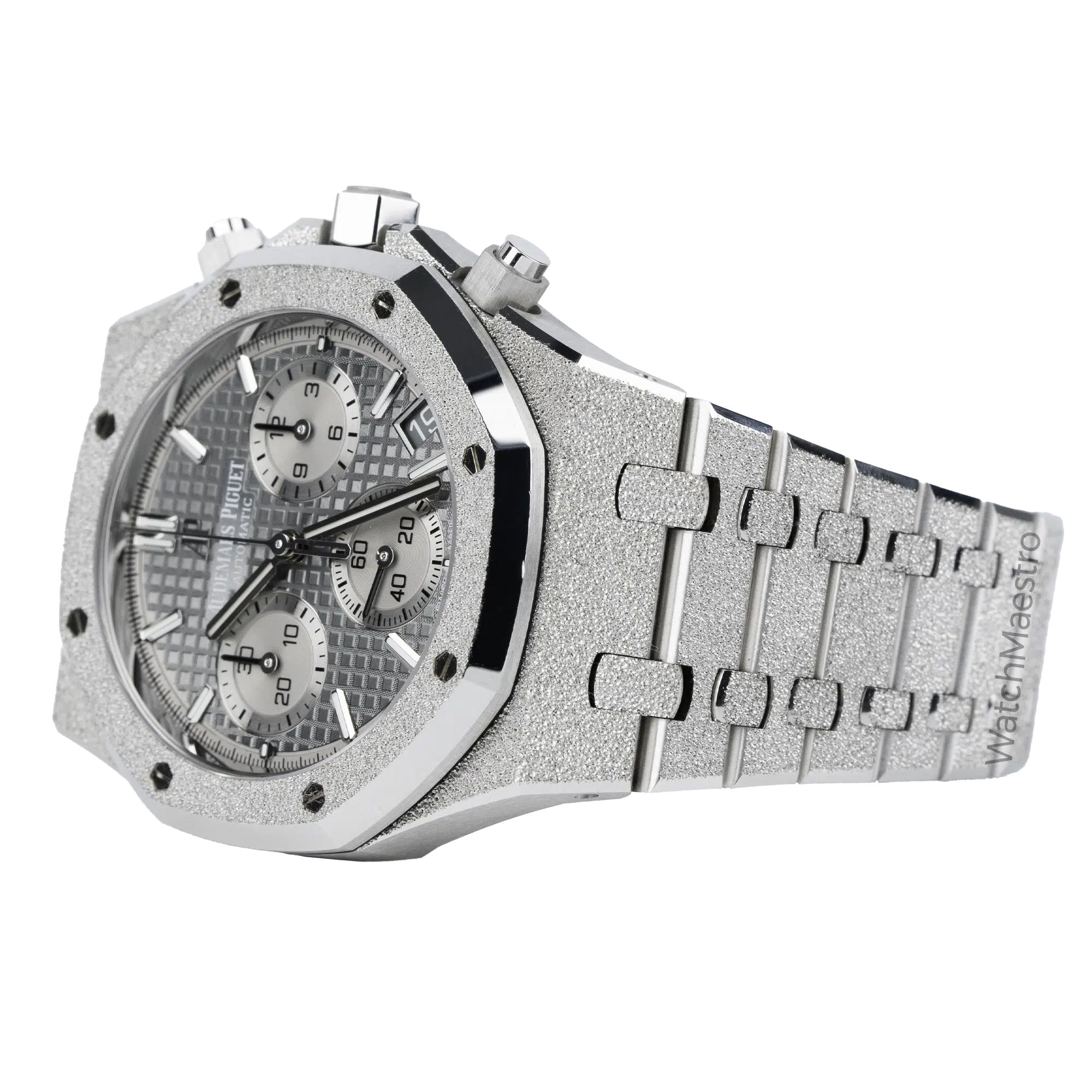 AP Royal Oak White Gold Chronograph Frosted (3)