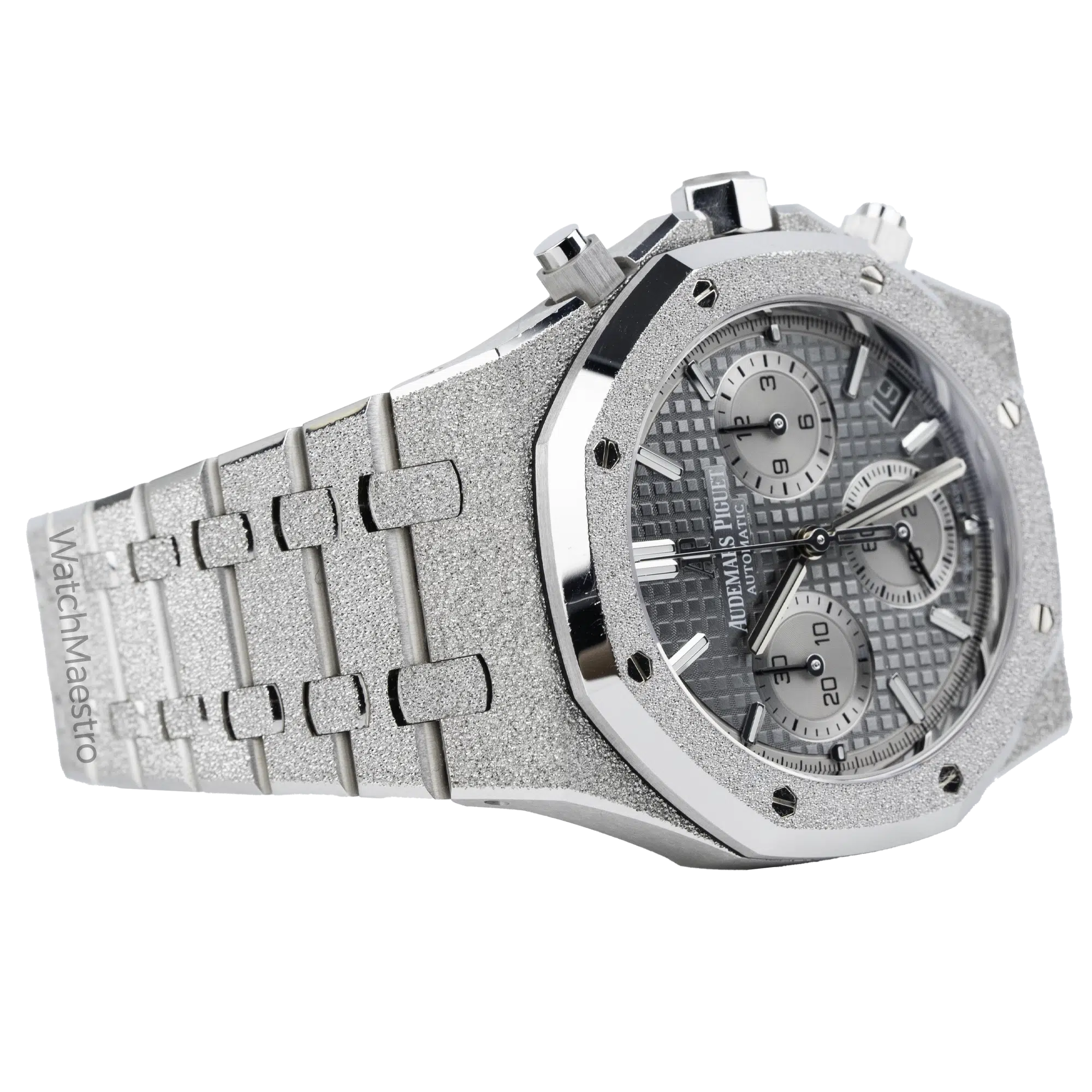 AP Royal Oak White Gold Chronograph Frosted (4)