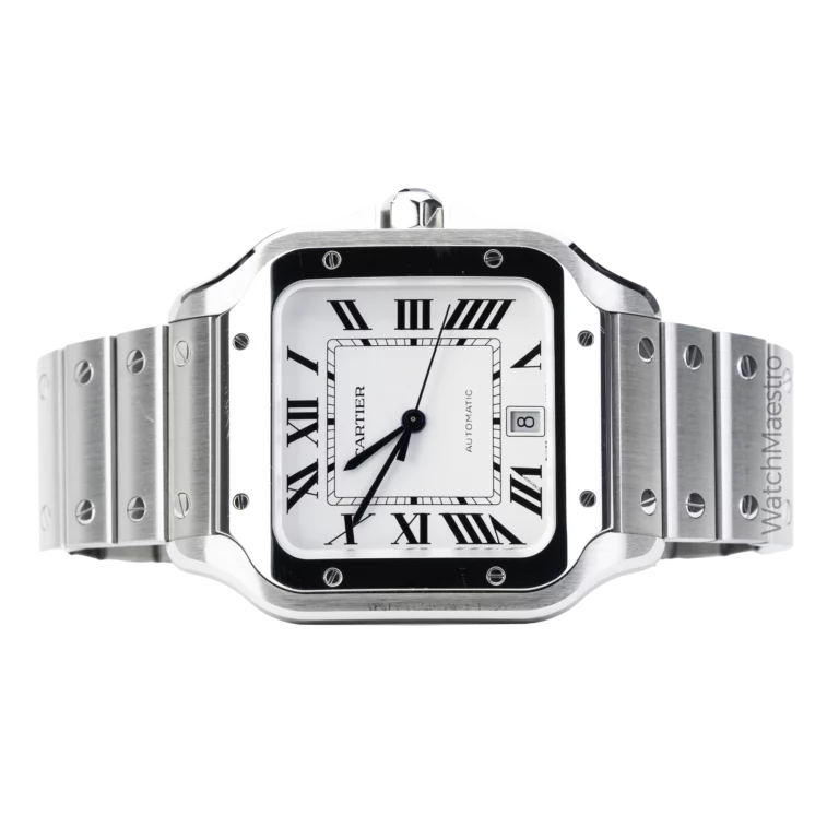 Cartier Santos White Roman (2)