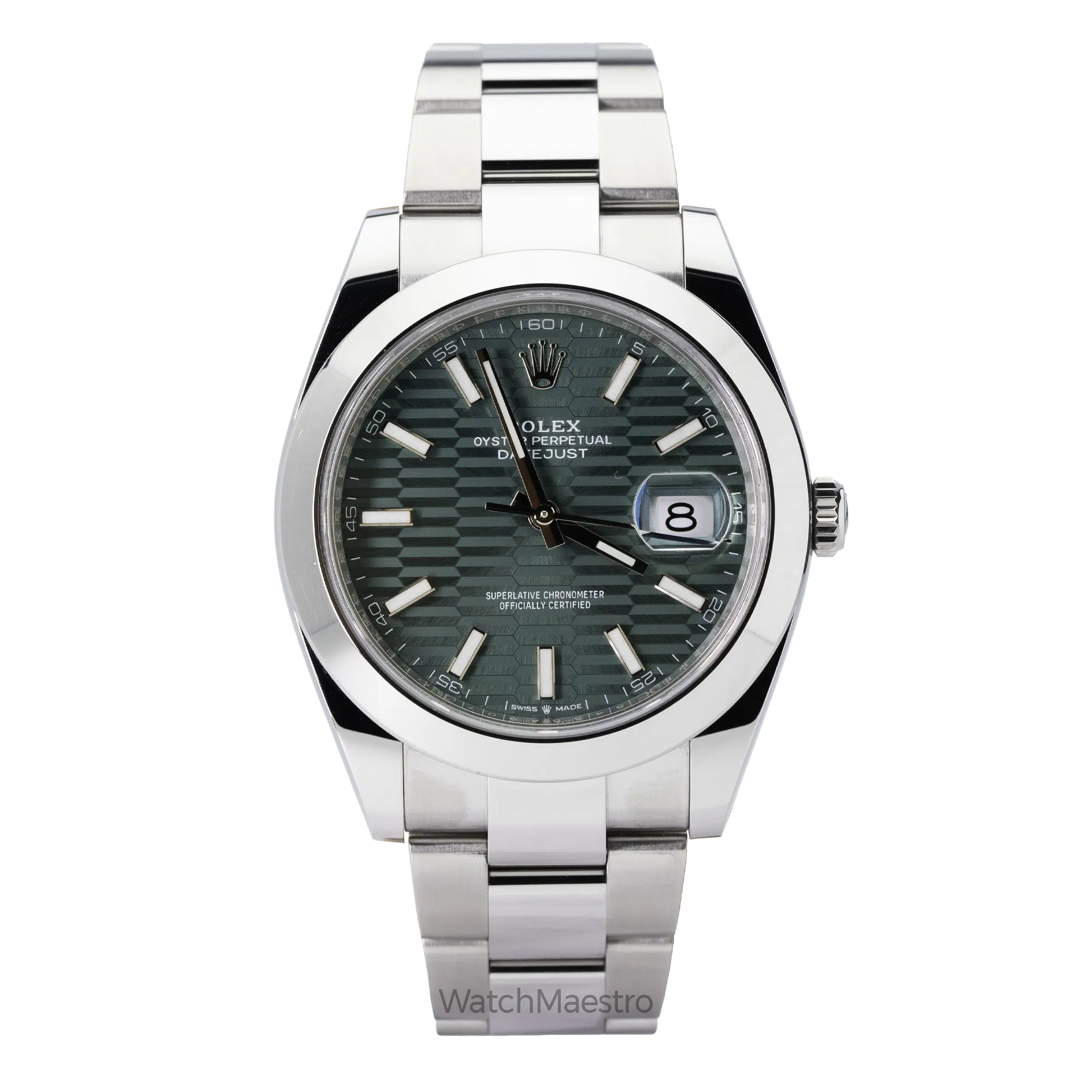 Rolex Datejust 41 Smooth Green Motif Oyster (1)