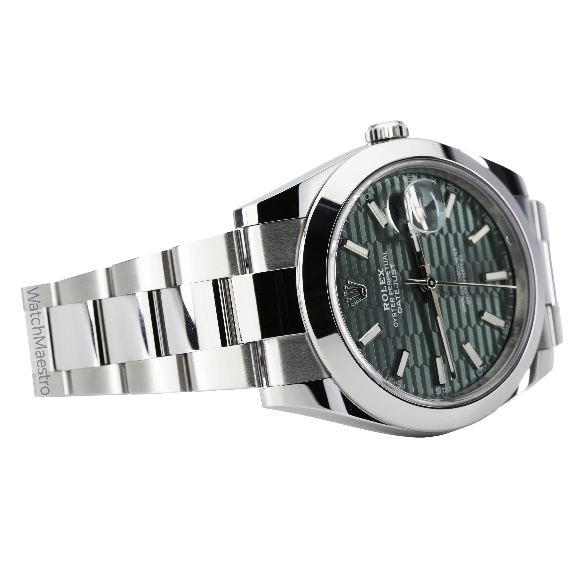 Rolex Datejust 41 Smooth Green Motif Oyster (4)