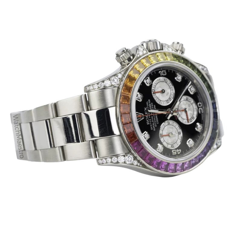 Rolex Rainbow Daytona White Gold 9