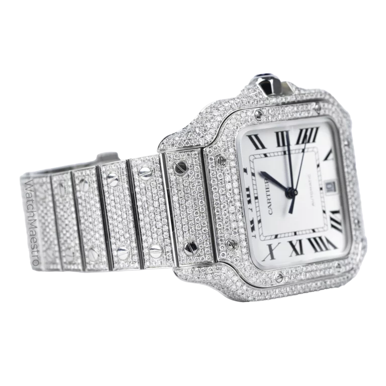 Cartier Santos Diamonds White Roman 3