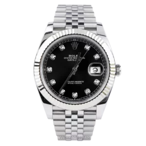 Rolex Datejust 41 Black Diamond Fluted Jubilee 7