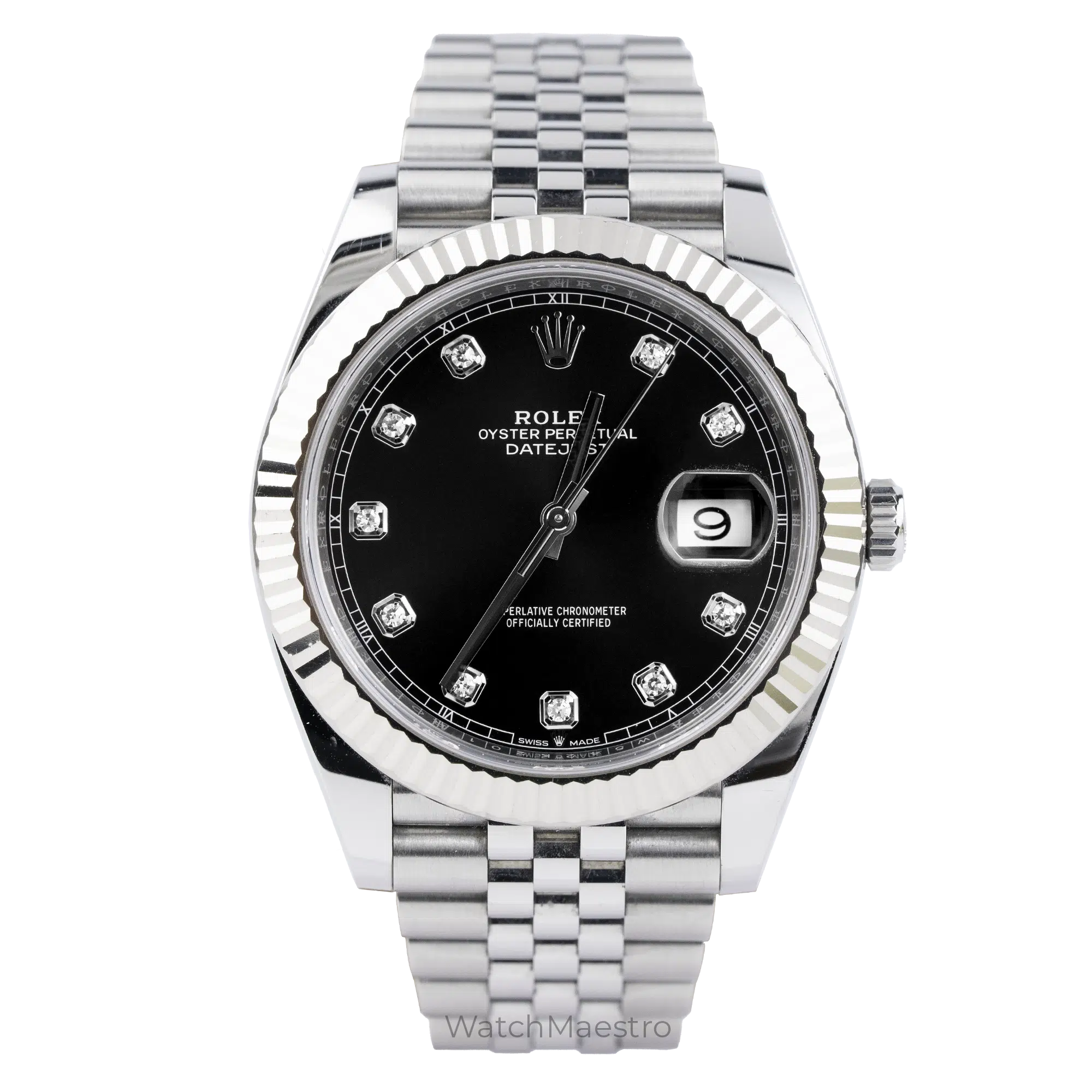 Rolex Datejust 41 Black Diamond Fluted Jubilee 7