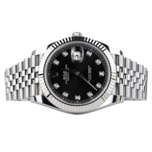 Rolex Datejust 41 Black Diamond Fluted Jubilee 8