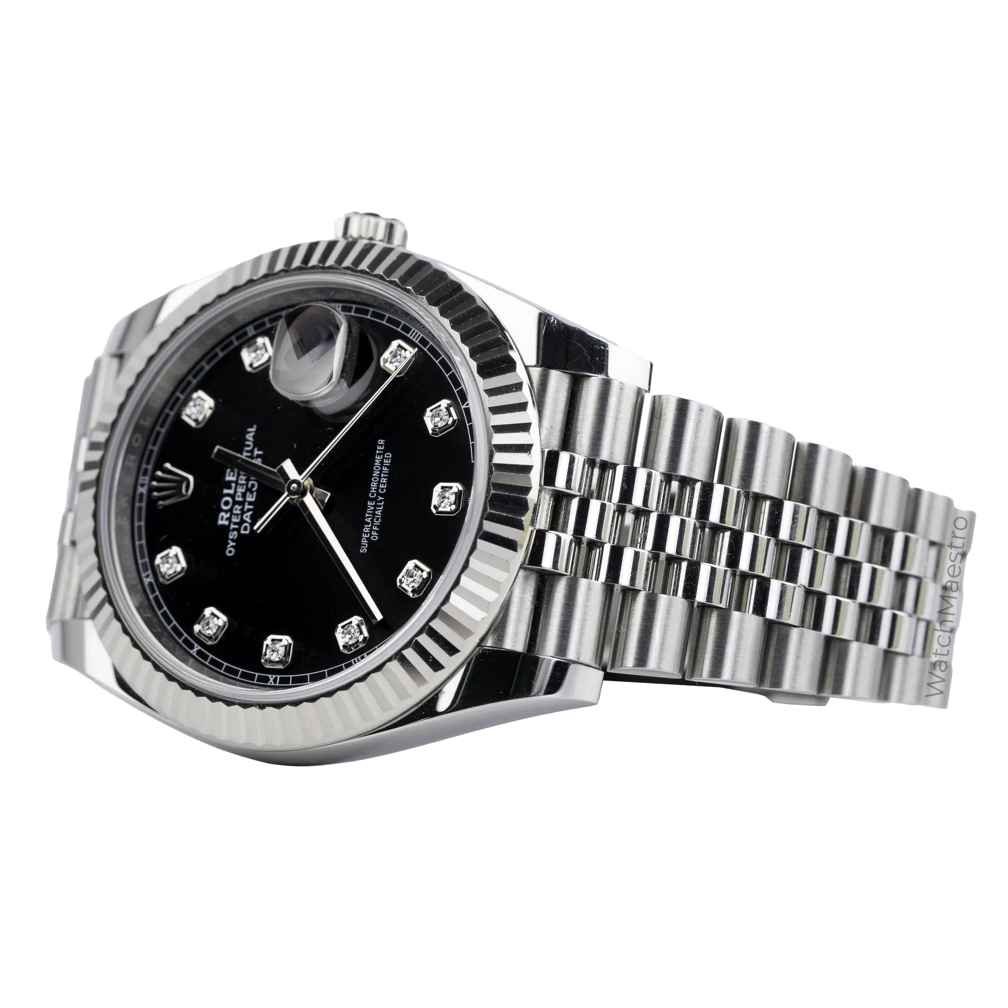 Rolex Datejust 41 Black Diamond Fluted Jubilee 9