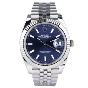 Rolex Datejust Blue Jubilee Fluted Used 2022 (1)