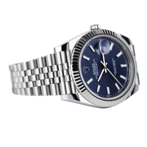 Rolex Datejust Blue Jubilee Fluted Used 2022 (4)