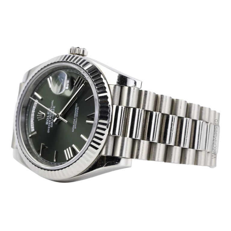 Rolex Day Date Olive Green White Gold 3