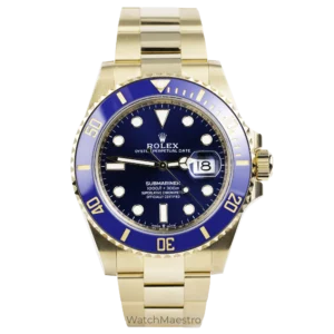 Rolex Submariner Yellow Gold Blue 1