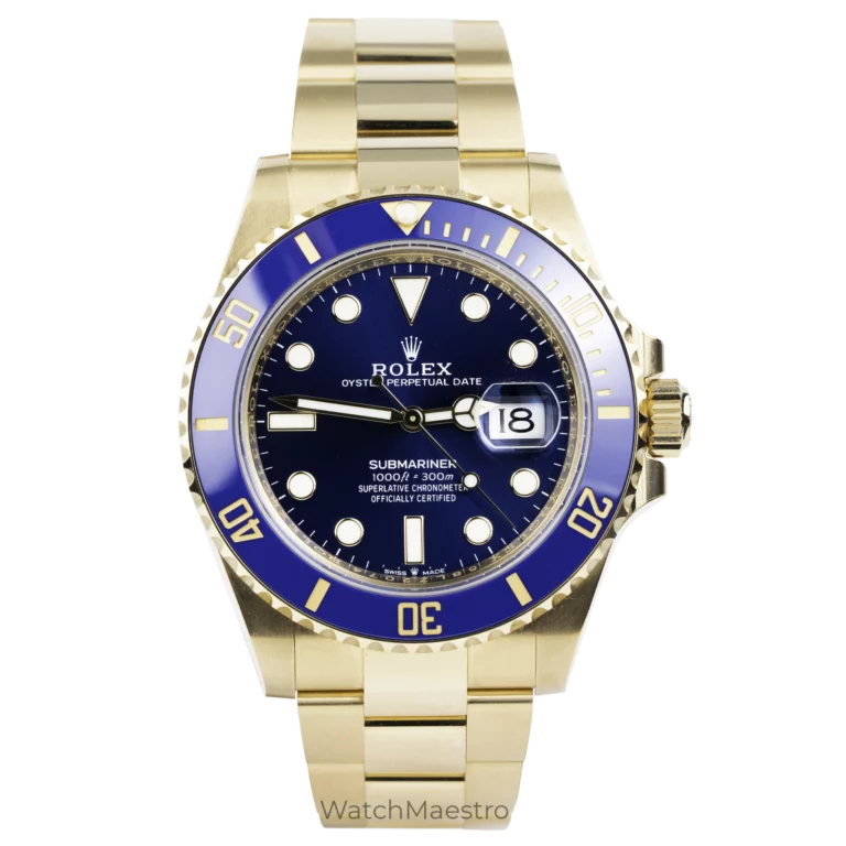 Rolex Submariner Yellow Gold Blue 1