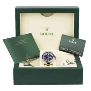 Rolex Submariner Yellow Gold Blue 10
