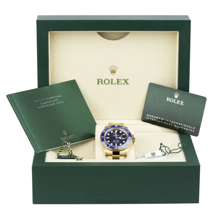 Rolex Submariner Yellow Gold Blue 10