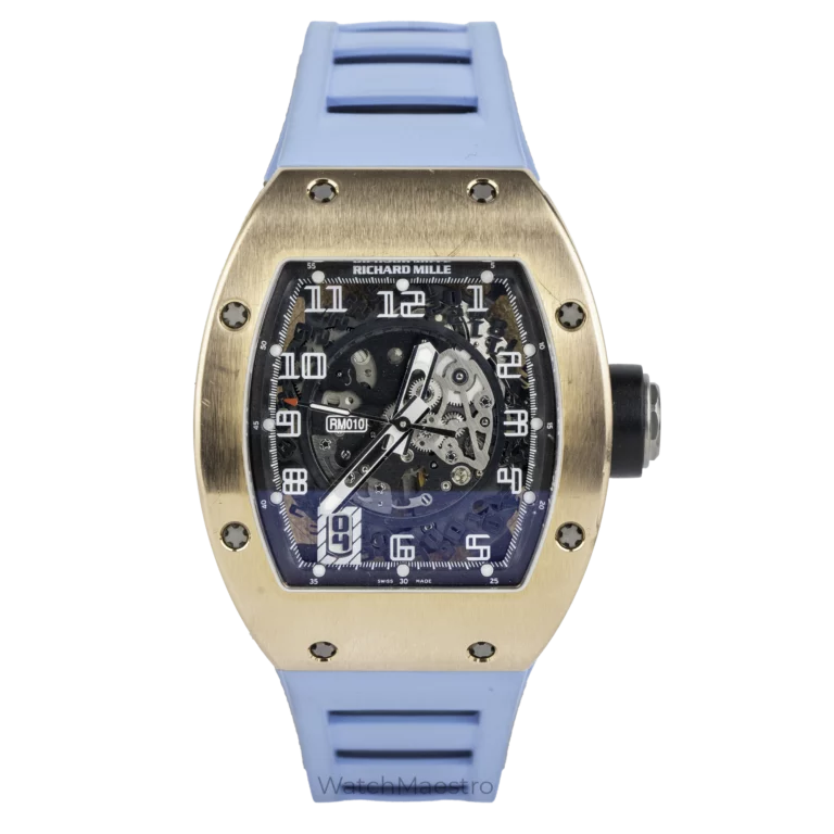 Richard Mille RM 010 Rose Gold Blue Strap 7