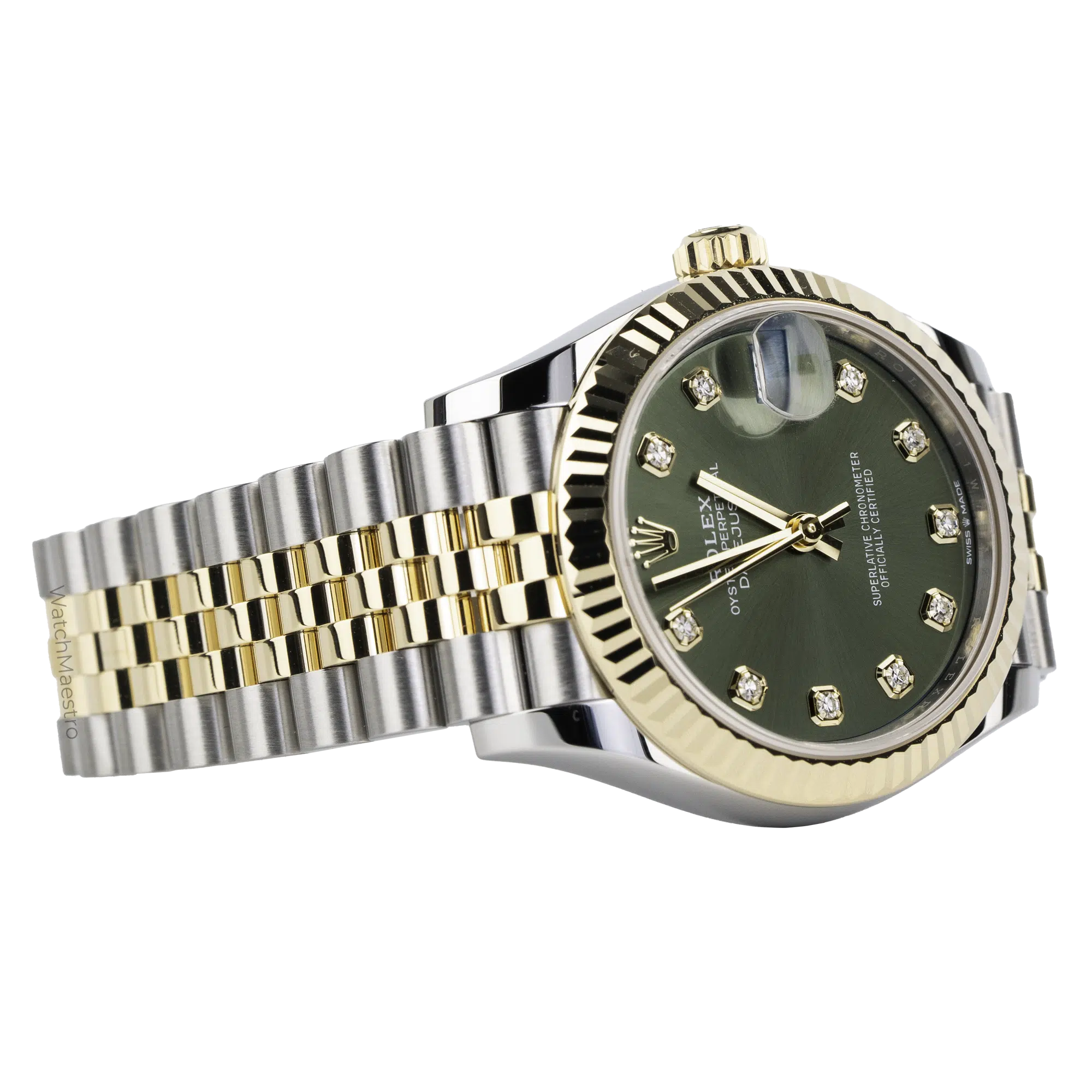Rolex Datejust 31 Green Diamond YG Jub 1