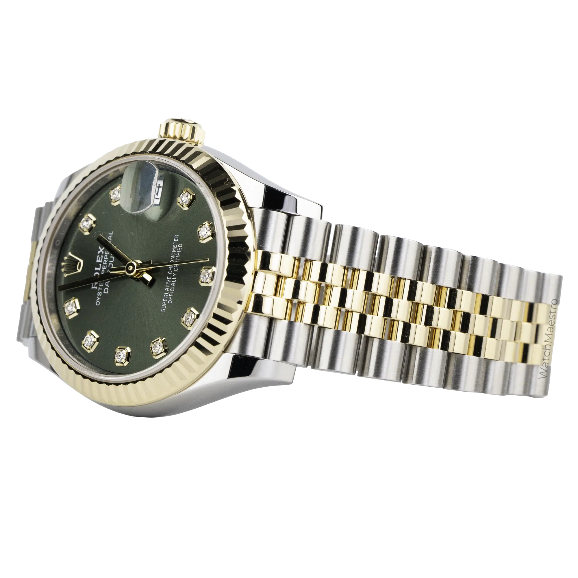 Rolex Datejust 31 Green Diamond YG Jub 9