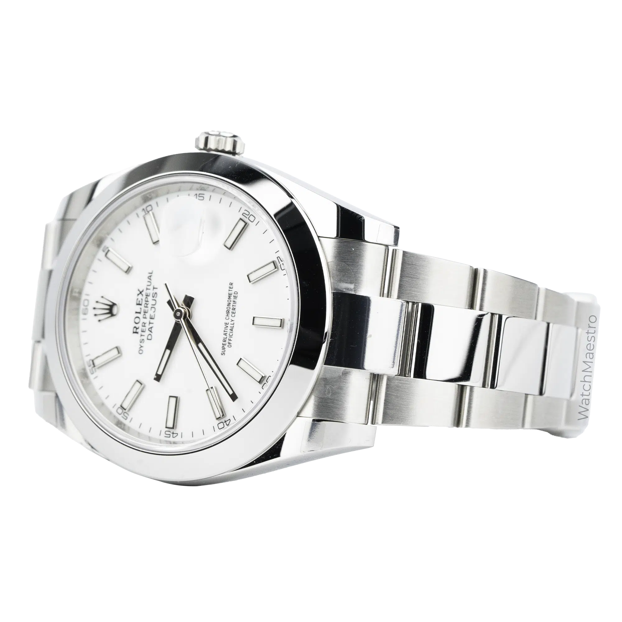 Rolex Datejust 41 White Index Oyster Smooth 3