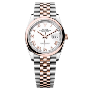 Rolex Datejust 36 Everose Smooth Bezel White Roman Product 1