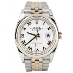 Rolex Datejust 36 Everose White Roman 1